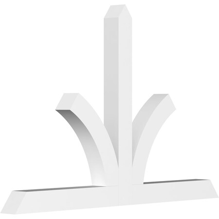 Ekena Millwork Richland Architectural Grade PVC Gable Bracket, 60"W x 40"H x 4"D x 4"F, 16/12 Pitch GBP060X40X0404RIC00
